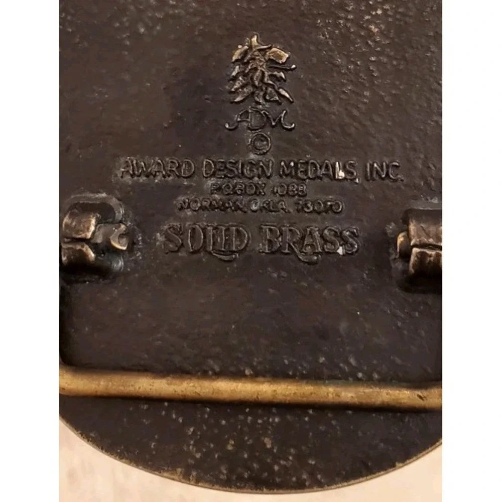 Vintage 1982 Honda Wing Solid Brass‎ Belt Buckle – Award Design Medals USA